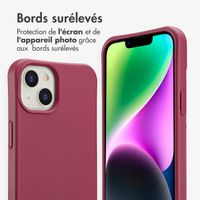 imoshion Coque arrière Color avec cordon amovible et MagSafe Apple iPhone 14 - Raspberry