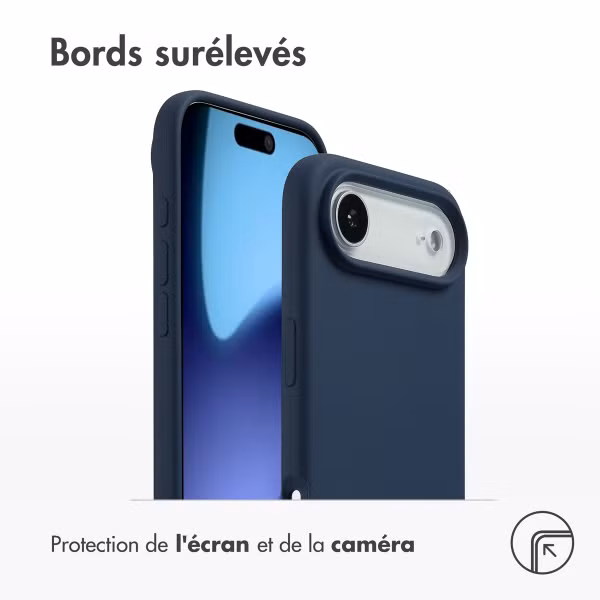 Accezz Coque Liquid Silicone avec MagSafe Apple iPhone Air - Bleu foncé