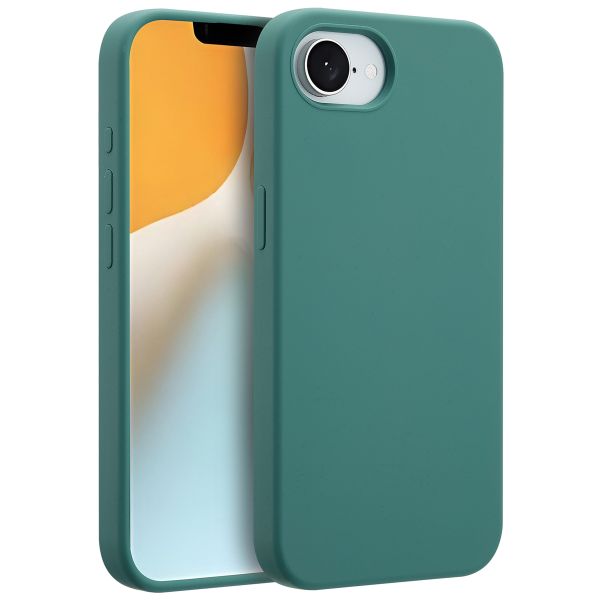 Accezz Coque Liquid Silicone avec MagSafe iPhone 16e - Vert foncé