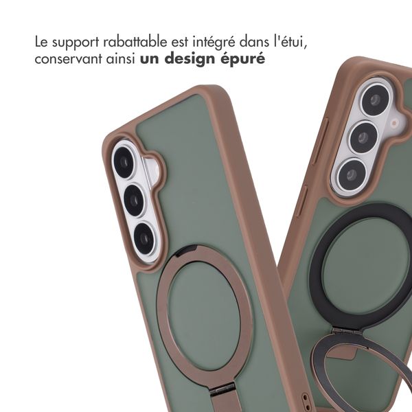 Accezz Coque Ring Stand avec MagSafe Samsung Galaxy S26 - Marron