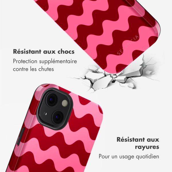 Selencia Coque arrière Vivid Tough avec MagSafe iPhone 13 - Wave Vibes Lipstick