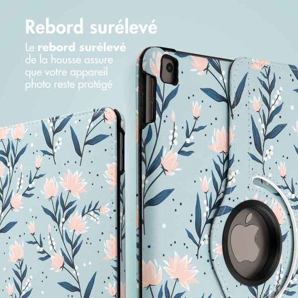imoshion Coque tablette Design rotatif à 360° Apple iPad 9 (2021) 10.2 pouces / iPad 8 (2020) 10.2 pouces / iPad 7 (2019) 10.2 pouces - Flowers