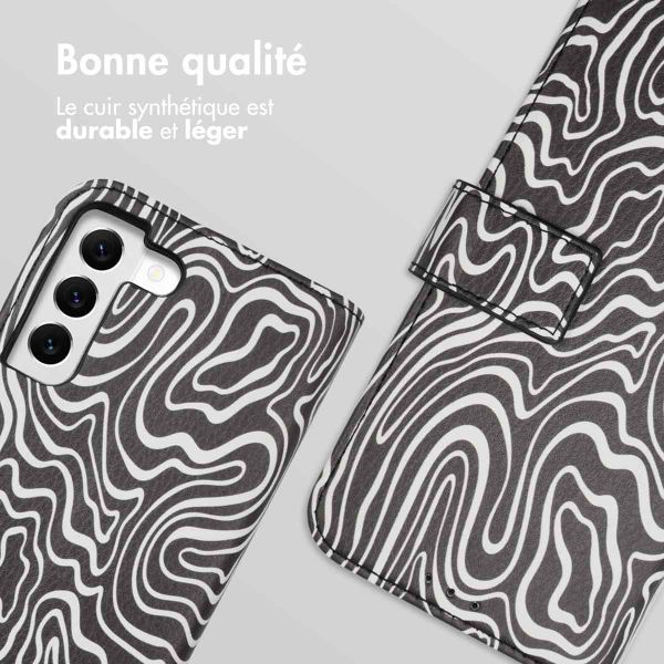 imoshion Étui de télephone portefeuille Design Samsung Galaxy S22 - Black And White