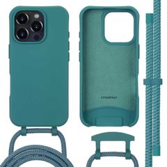 imoshion Coque arrière Color avec cordon amovible et MagSafe Apple iPhone 16 Pro - Vert foncé