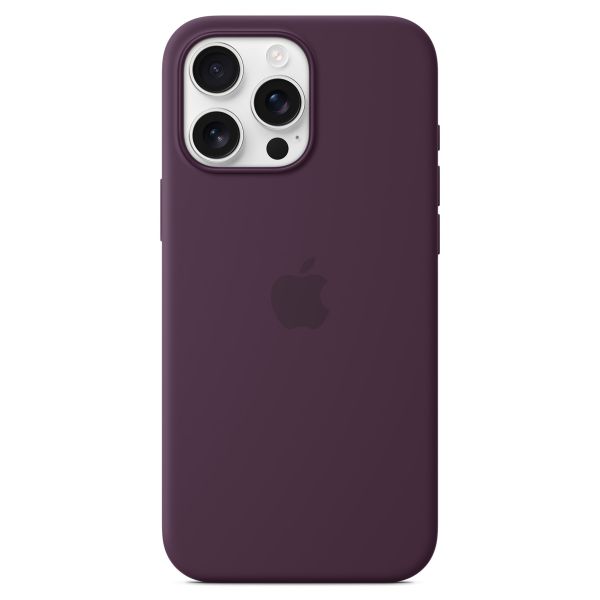 Apple Coque en silicone MagSafe Apple iPhone 16 Pro Max - Plum
