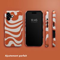 Selencia Coque arrière Vivid avec MagSafe Apple iPhone 16 - Dream Swirl Orange