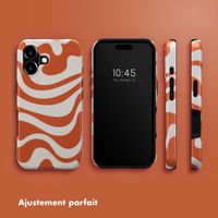 Selencia Coque arrière Vivid Tough avec MagSafe iPhone 16 - Dream Swirl Orange