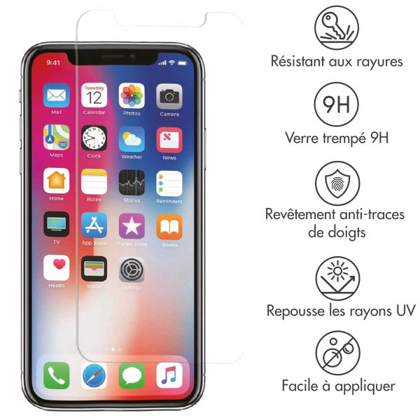 Accezz Protection d'écran en verre trempé Apple iPhone 11 Pro / Xs / X