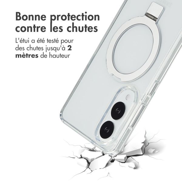 Accezz Coque Ring Stand avec MagSafe Samsung Galaxy S25 Edge - Transparent