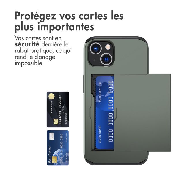 imoshion Coque arrière avec porte-cartes iPhone 13 - Vert foncé