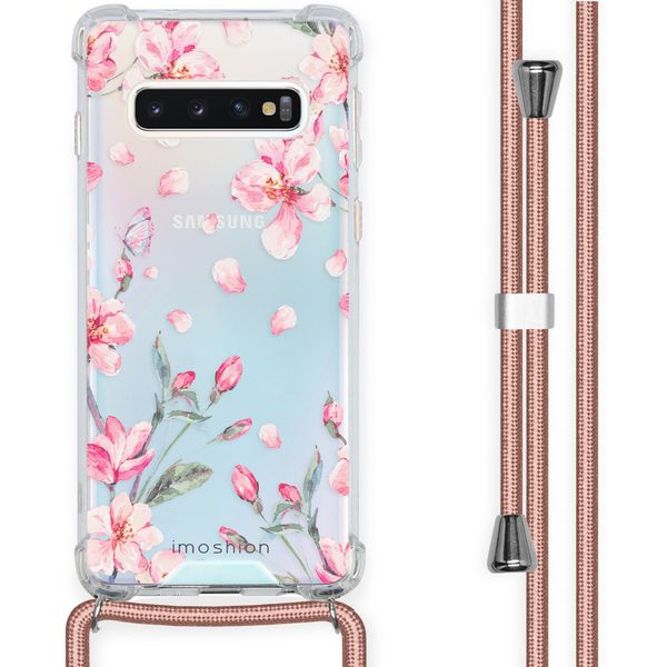 imoshion Coque Design avec cordon Samsung Galaxy S10 - Blossom Watercolor