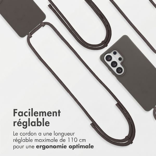 imoshion Coque arrière Color avec cordon amovible et MagSafe Samsung Galaxy S26 Ultra - Black Coffee