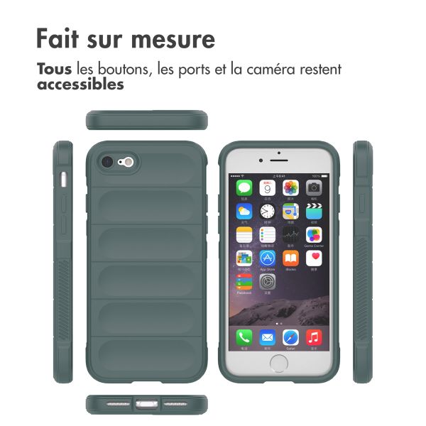 imoshion Coque arrière EasyGrip iPhone SE (2022 / 2020) / 8 / 7 - Vert foncé