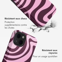 Selencia Coque arrière Vivid Apple iPhone 13 - Wavy Swirl Pink Plum