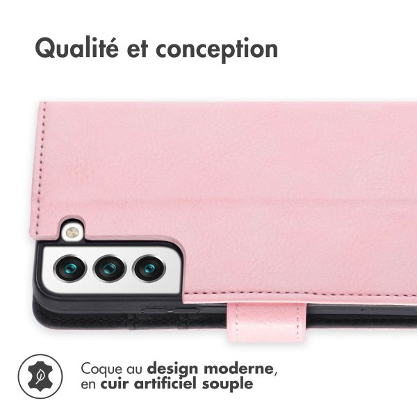 imoshion Étui de téléphone portefeuille Luxe Samsung Galaxy S22 - Rose