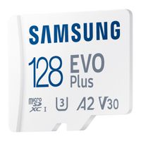 Samsung EVO Plus microSD 2024 - 128GB - Inclus un adaptateur SD - UHS-I/U3/Full HD/4K UHD