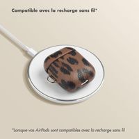 Selencia Coque Sabi Apple AirPods 1 / 2 - imprimé léopard - Mocha Brown
