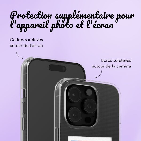 Coque personnalisée avec polaroid iPhone 16 pro max - Transparent