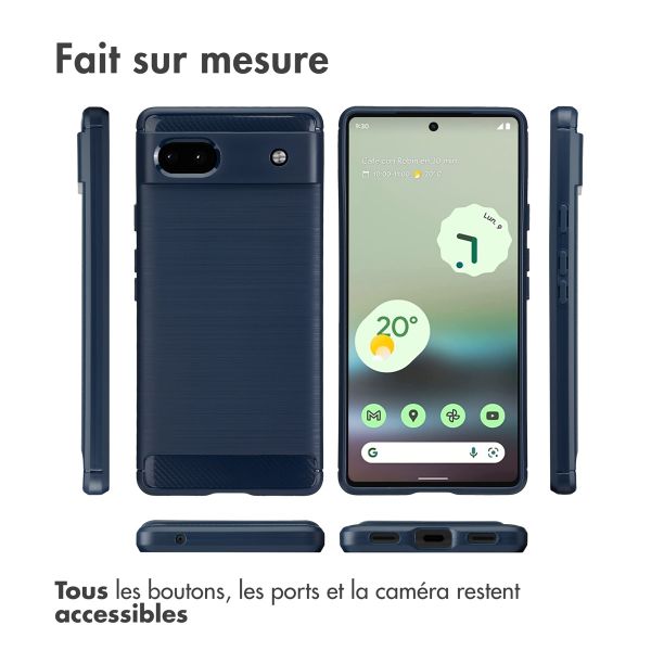 imoshion Coque Brushed Google Pixel 6a - Bleu foncé