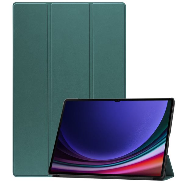 imoshion Coque tablette Trifold Samsung Galaxy Tab S10 Ultra / Tab S9 Ultra 14.6 pouces - Vert foncé