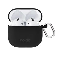 Holdit Coque Solid Silicone Apple AirPods 4 - Noir