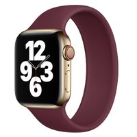 Apple Bracelet Boucle unique en Silicone Apple Watch | 42/44/45/46/49 mm - Taille 10 - Prune