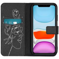 imoshion Coque silicone design iPhone 11 - Woman Flower Black