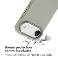 Accezz Coque arrière en cuir avec MagSafe Apple iPhone Air - Light Grey
