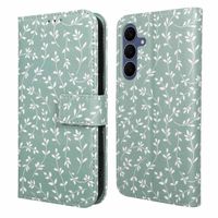 imoshion Étui de télephone portefeuille Design Samsung Galaxy S25 FE - Smoke Green Flowers