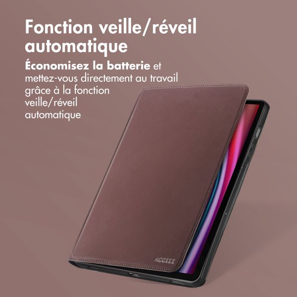 Accezz Coque tablette Classic Samsung Galaxy Tab S10 Plus / Tab S9 FE Plus / Tab S9 Plus - Marron