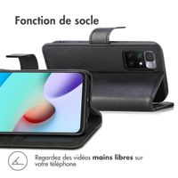 imoshion Étui de téléphone portefeuille Luxe Xiaomi Redmi 10 - Noir