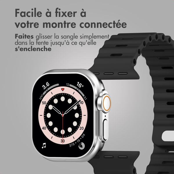 Accezz Bracelet Ocean Apple Watch Series 1 - 11 / SE / Ultra (44/45/46/49 mm) - Noir