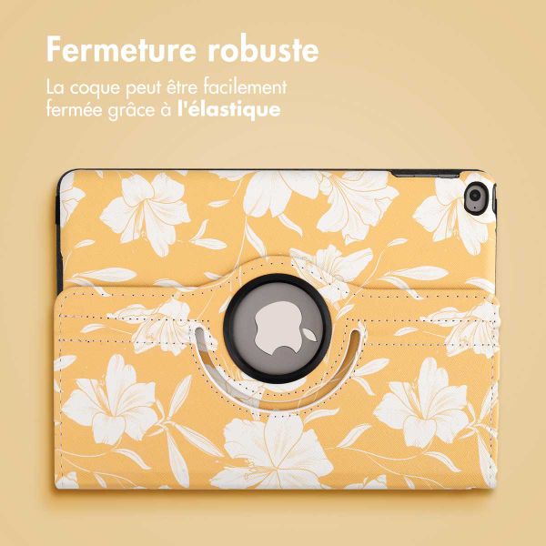 imoshion Coque tablette Design rotatif à 360° iPad 6 (2018) / iPad 5 (2017) / Air 2 (2014) / Air 1 (2013)- Yellow Flowers