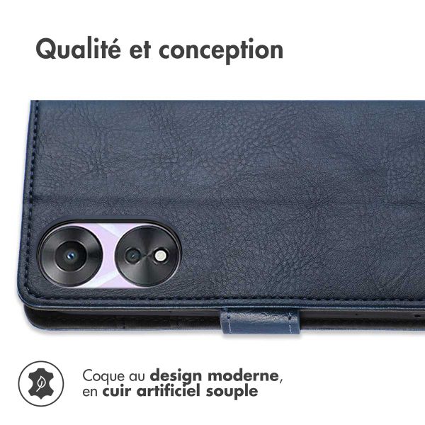 imoshion Étui de télephone portefeuille Oppo A78 (4G) - Bleu foncé