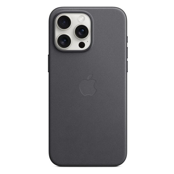 Apple Coque FineWoven MagSafe Apple iPhone 15 Pro Max - Noir