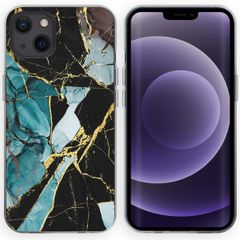 imoshion Coque Design iPhone 13 - Marble - Bleu