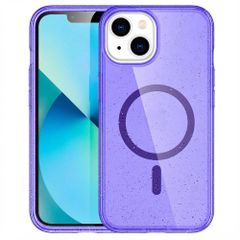 imoshion Coque Pailletée avec MagSafe Apple iPhone 14 - Paillettes Violet