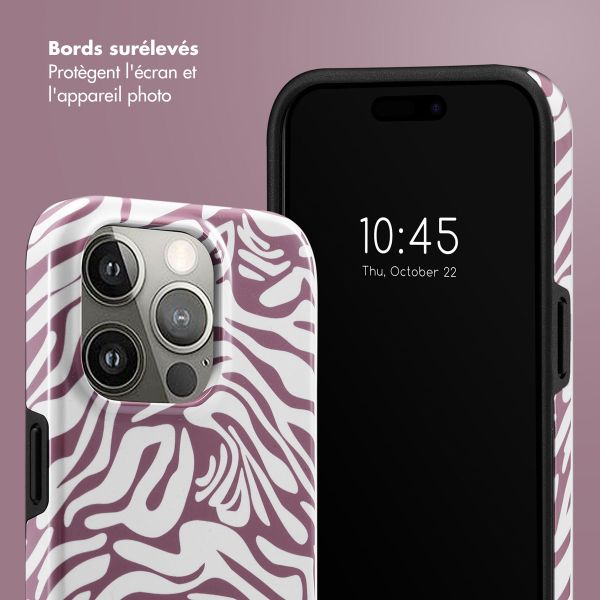 Selencia Coque arrière Vivid Apple iPhone 15 Pro - Trippy Swirl Dark Rose