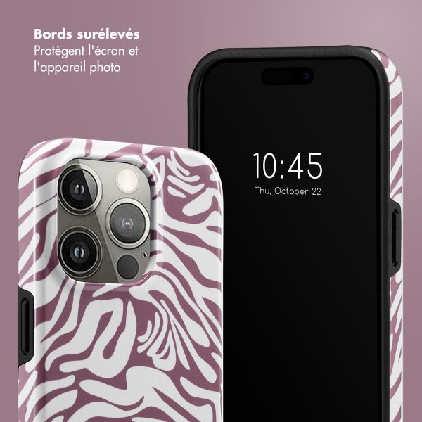 Selencia Coque arrière Vivid Tough iPhone 15 Pro - Trippy Swirl Dark Rose