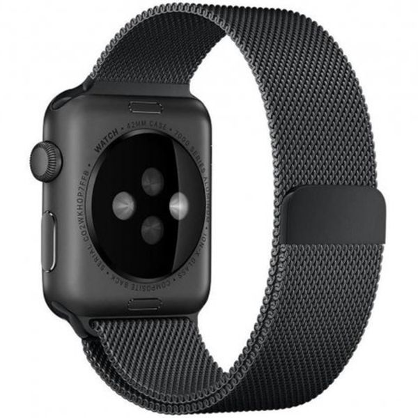 WiWu Bracelet milanais Apple Watch Series 1 á 10 / SE / Ultra (2) (44/45/46/49 mm) - Noir