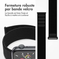 imoshion Bracelet en nylon Apple Watch Series 1 t/m 9 / SE (38/40/41 mm) | Series 10 / 11 (42 mm) - Noir