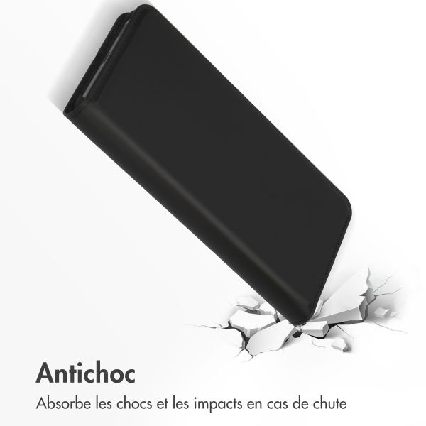 Accezz Étui de téléphone Slim Folio en cuir de qualité supérieure Samsung Galaxy S22 - Noir