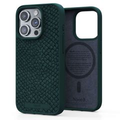 Njorð Collections Coque Salmon Leather MagSafe iPhone 15 Pro - Green