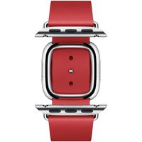 Apple Leather Band Modern Buckle Apple Watch Series 1 á 9 / SE (38/40/41 mm) | Series 10 (42 mm) - Taille L - Scarlet