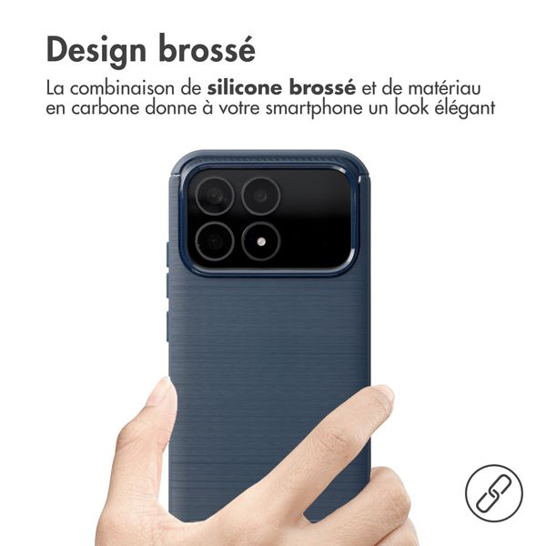 imoshion Coque Brushed Xiaomi Poco F8 Pro - Bleu foncé