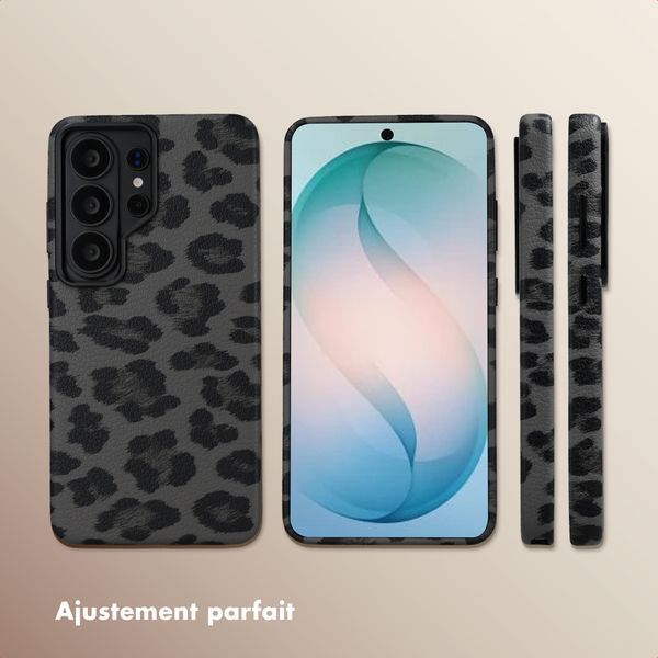 Selencia Coque Sabi imprimé panthère avec MagSafe Samsung Galaxy S26 Ultra - Midnight Black