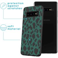 imoshion Coque Design Samsung Galaxy S10 - Léopard - Vert / Noir