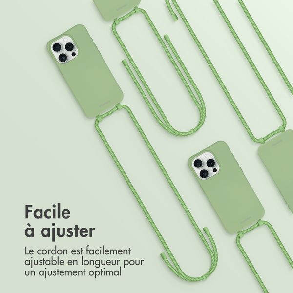 imoshion Coque de couleur avec cordon amovible Apple iPhone 15 Pro - Vert