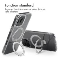 Accezz Coque Ring Stand avec MagSafe Apple iPhone 16 Pro Max - Transparent
