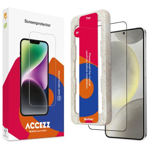 Accezz Protection d'écran en verre trempé avec applicateur Samsung Galaxy S24 - Transparent